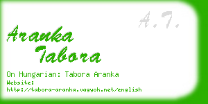aranka tabora business card